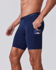 Men’s boxer briefs with dual pocket holding passport securely