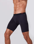 Men’s boxer briefs with secure side pocket close-up detail