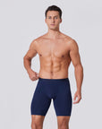 Ad Astra Navy Blue boxer brief dual pocket detail - patented design