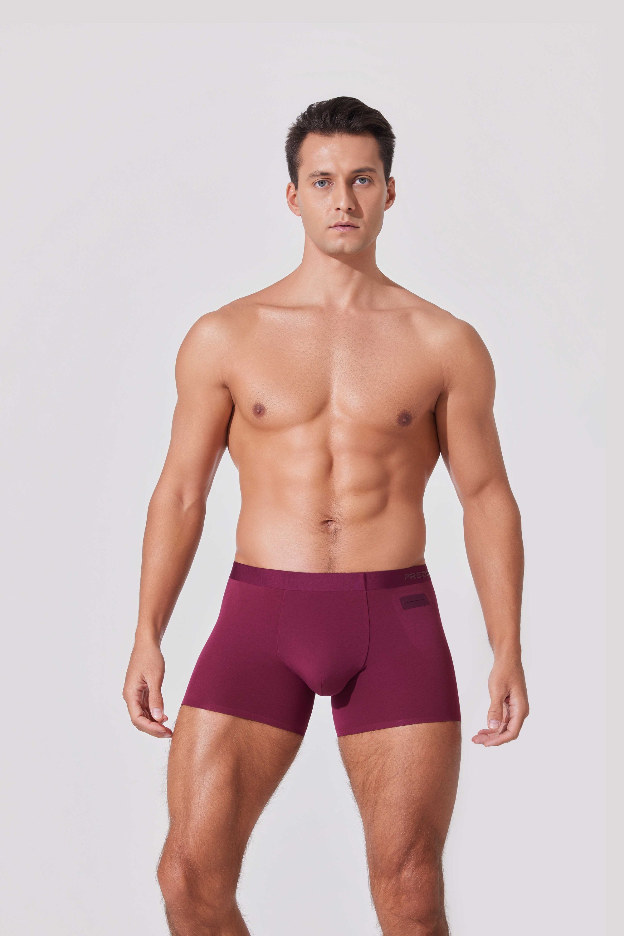 Ryder single pocket burgundy detail - patented utility design