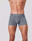 Men wearing Ryder storm grey pocket boxer briefs - active lifestyle