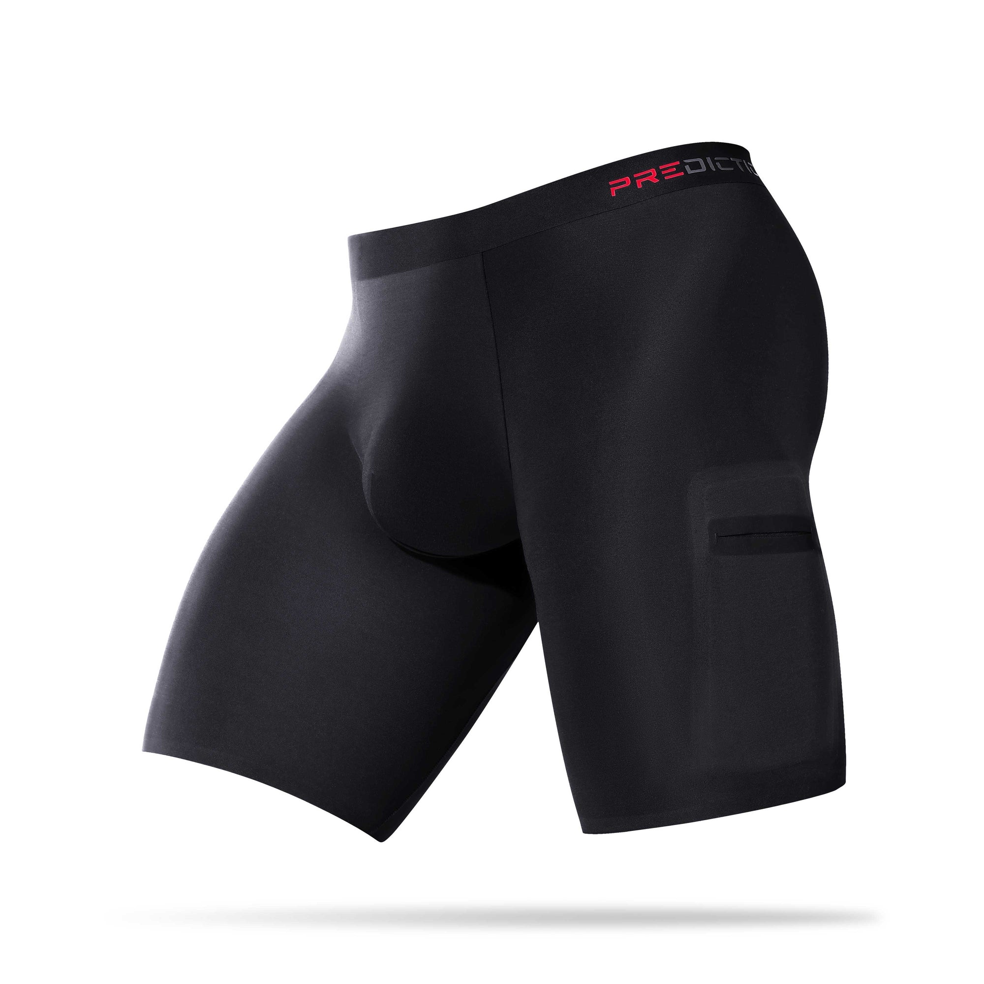 Ad Astra black dual pocket boxer briefs left side view