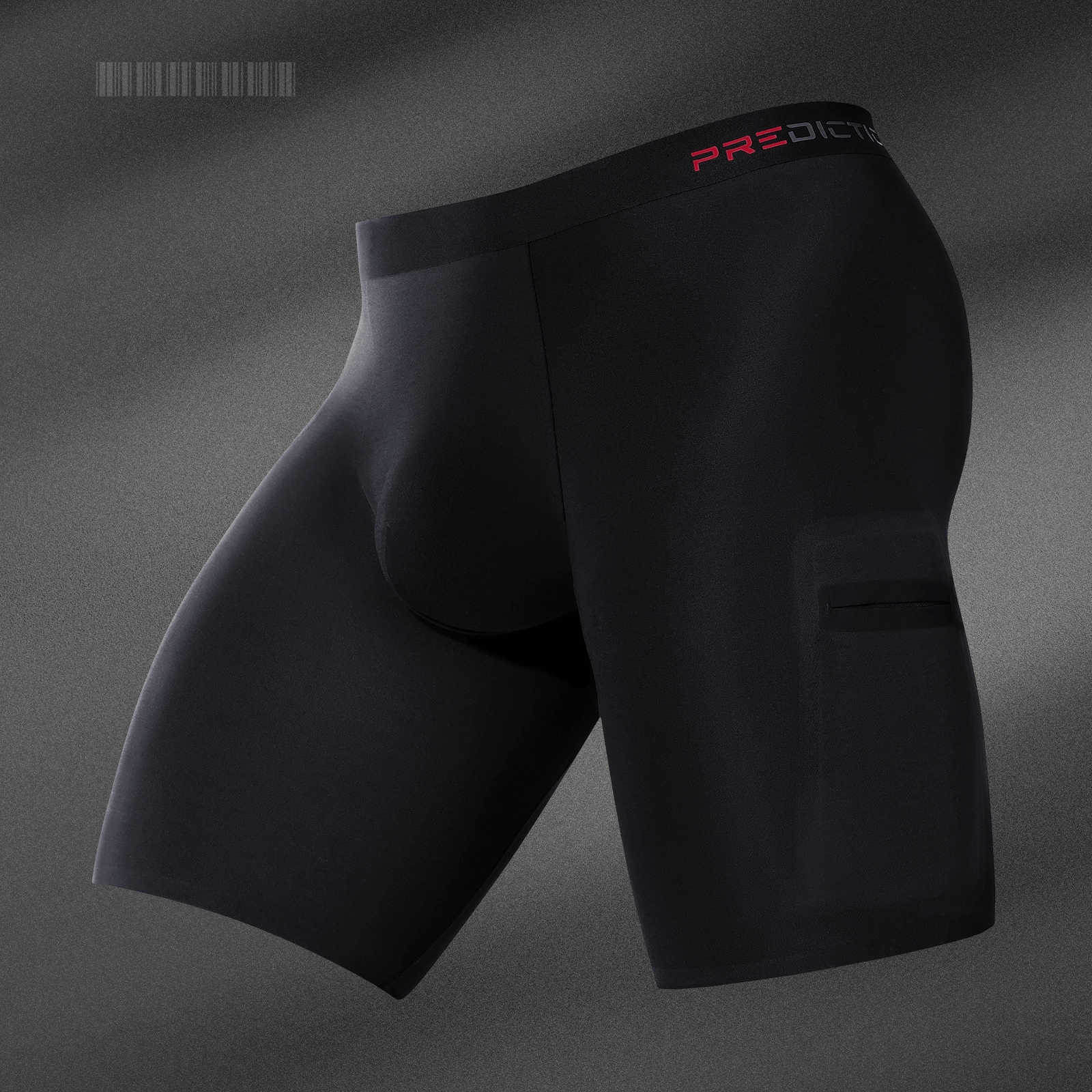 Ad Astra black dual pocket boxer briefs side pocket view