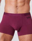 Men’s boxer briefs with patented pocket underwear in burgundy