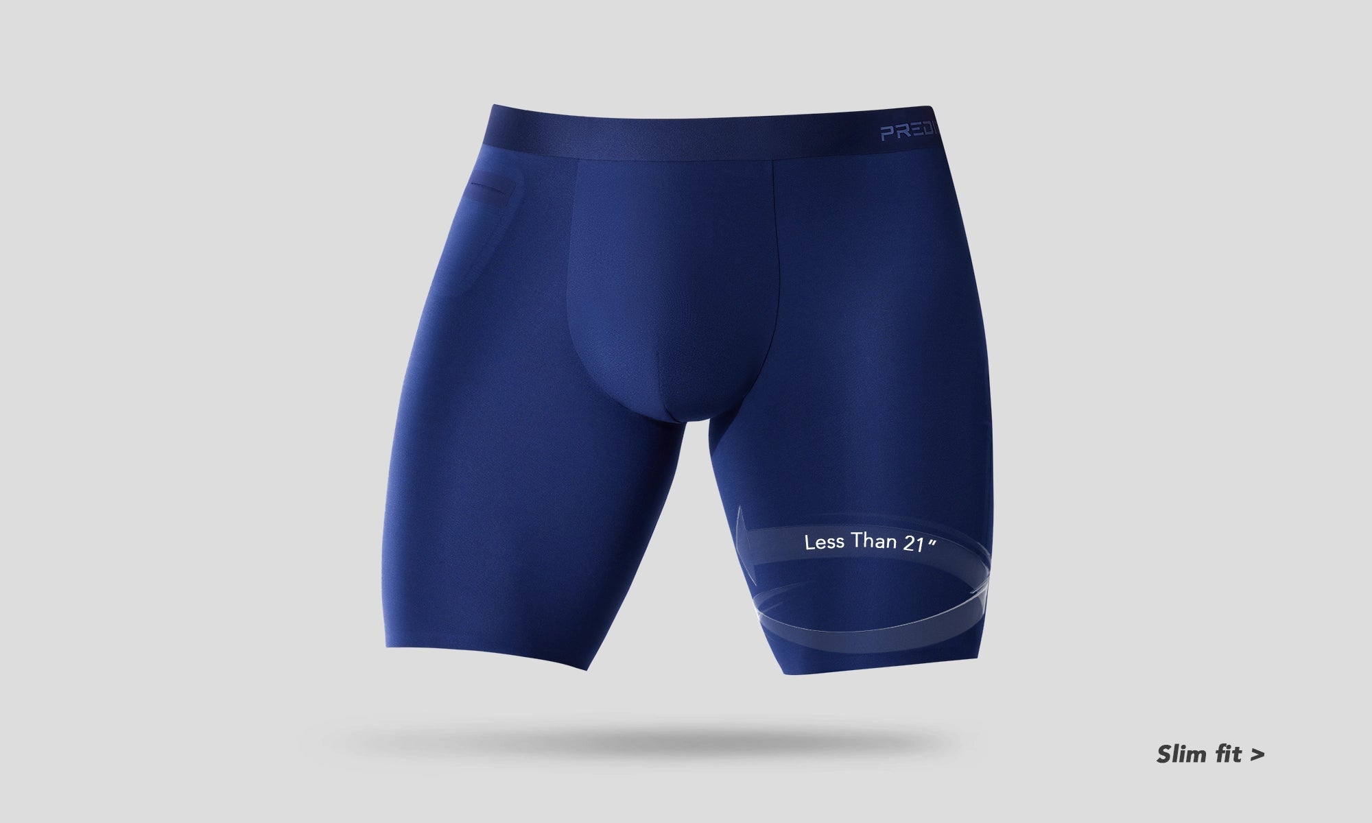 Men’s boxer briefs Standard fit vs Slim fit size comparison - Ad Astra Slim Fit Navy Blue