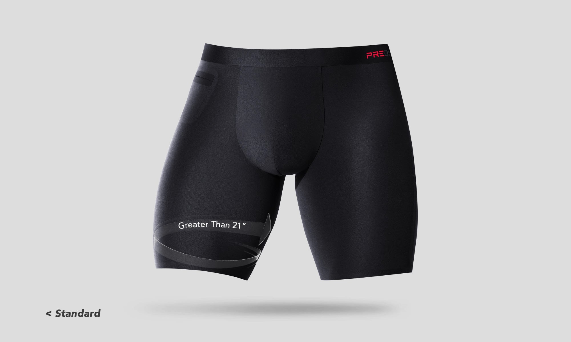 Men’s boxer briefs Standard fit vs Slim fit size comparison - Ad Astra Standard Fit Black