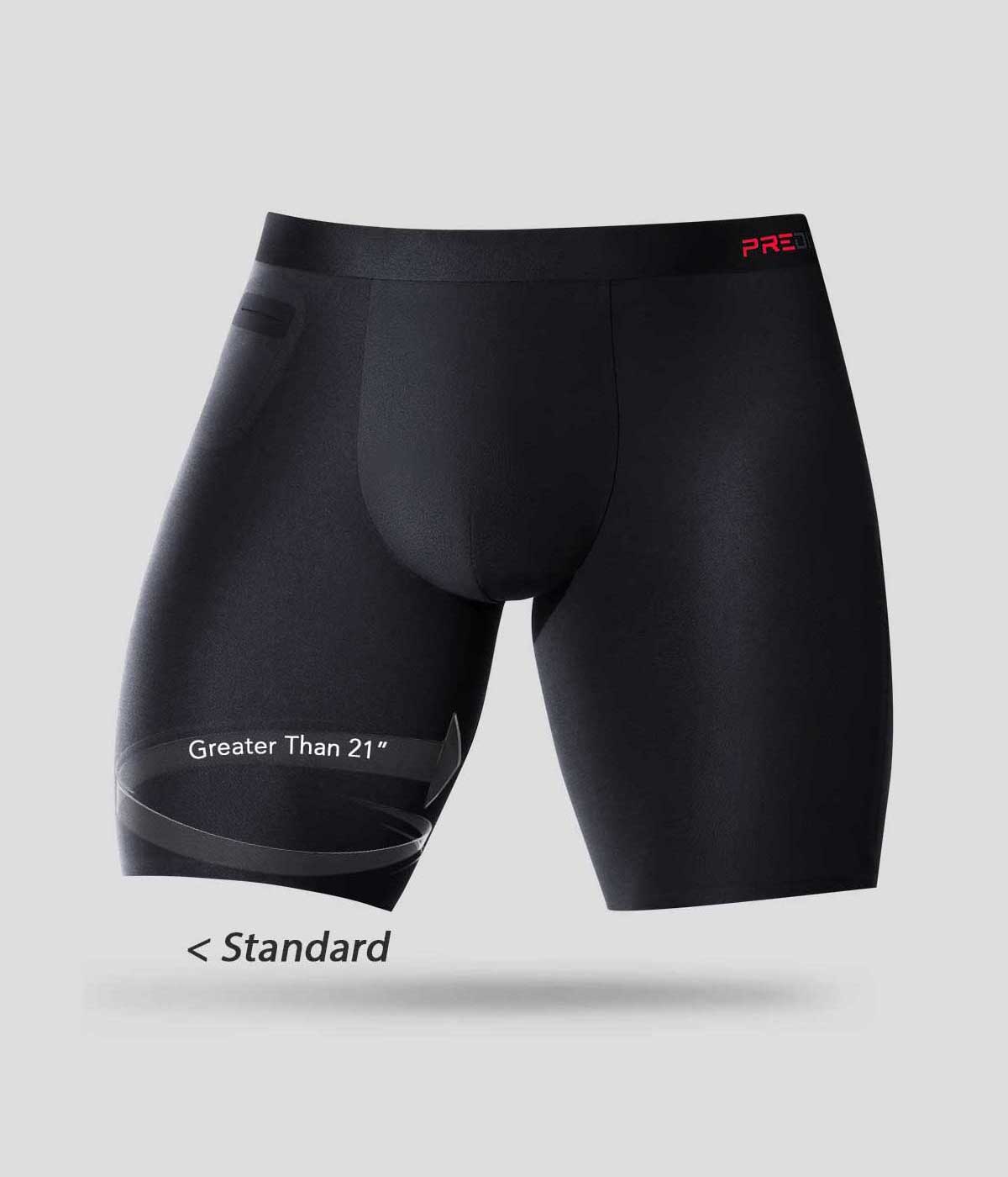 Men’s boxer briefs Standard fit vs Slim fit size comparison - Ad Astra Standard Fit Black