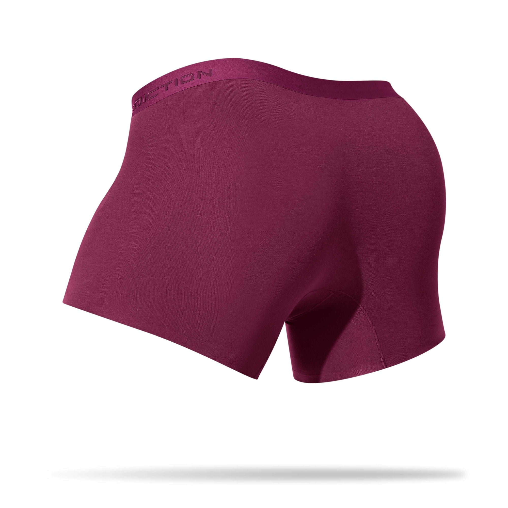 Ryder burgundy single pocket boxer briefs back view