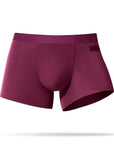 Ryder burgundy single pocket boxer briefs front view 4 inch inseam