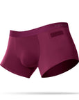 Ryder burgundy single pocket boxer briefs left side view