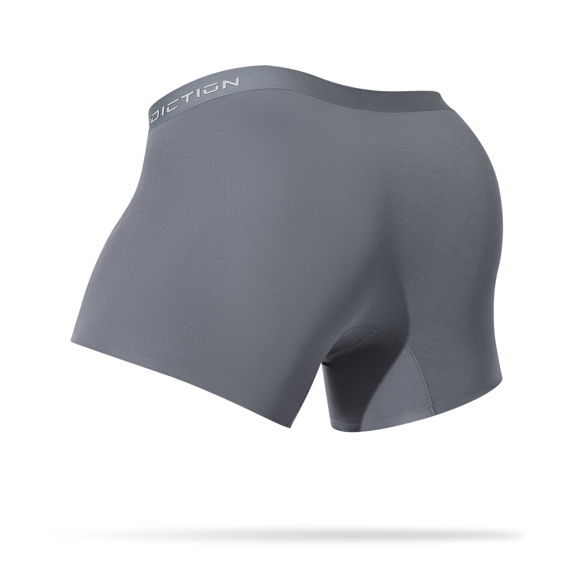 Ryder storm grey single pocket boxer briefs back view