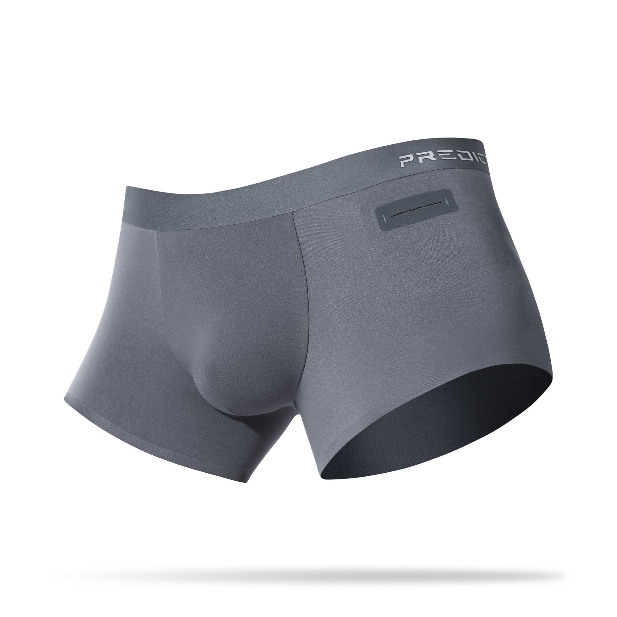 Ryder storm grey single pocket boxer briefs right side view